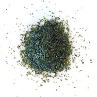Lamp glass - lamp rods / 116RW-frits-1mm Aventurin green light (COE 96, Reichenbach) – frits, fine grain 0,5-1 mm