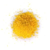 Lamp glass - lamp rods / 077RW-frits-1mm Crown yellow (COE 96, Reichenbach) – frits, fine grain 0.5-1 mm
