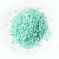 Lamp glass - lamp rods / 243RW-frits-3mm Isar green (COE 96, Reichenbach) – frits, fine grain 2-3 mm