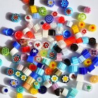 Lamp glass - lamp rods / millefiori transparent 50 g